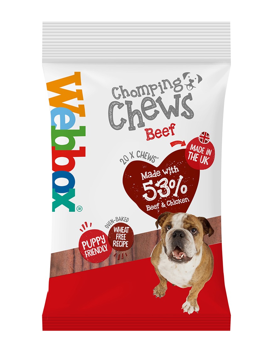Webbox Meaty Chomping Chews Beef Dog Treats