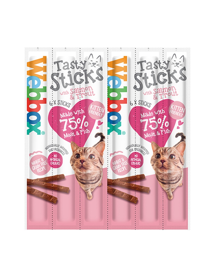 Webbox Tasty Sticks Salmon & Trout Cat Treats