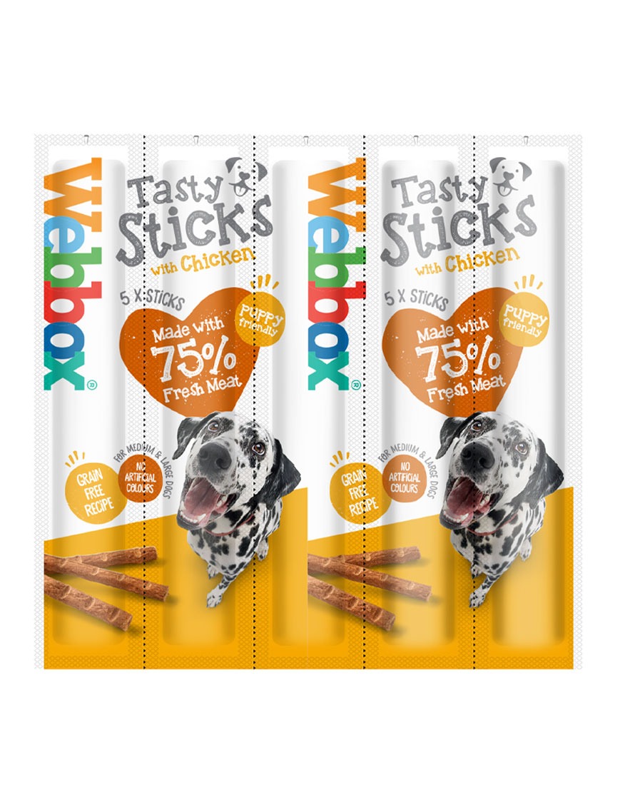 Webbox Tasty Sticks Chicken Dog Treats Large