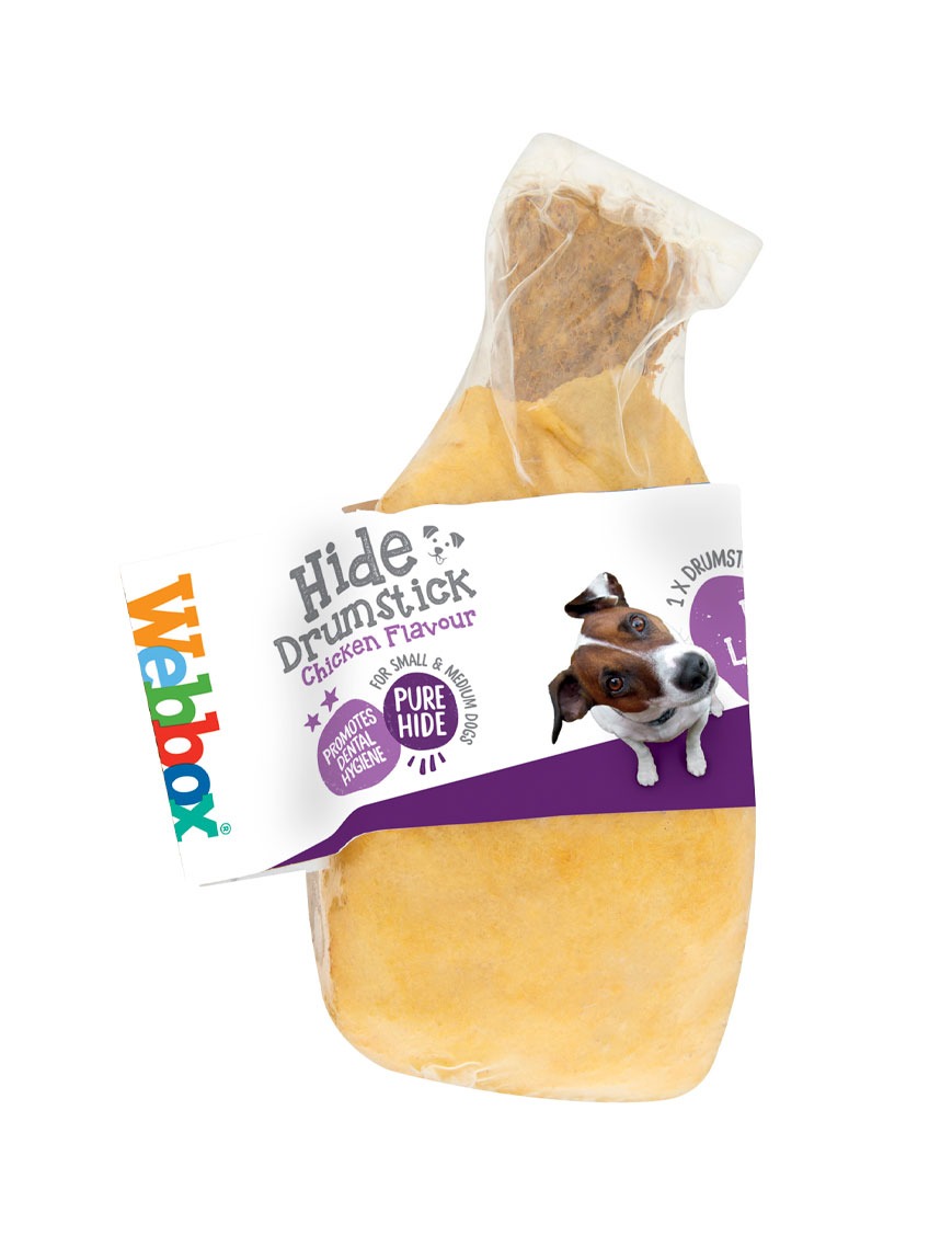 Webbox Hide Rawhide Chicken Drumstick Dog Treats