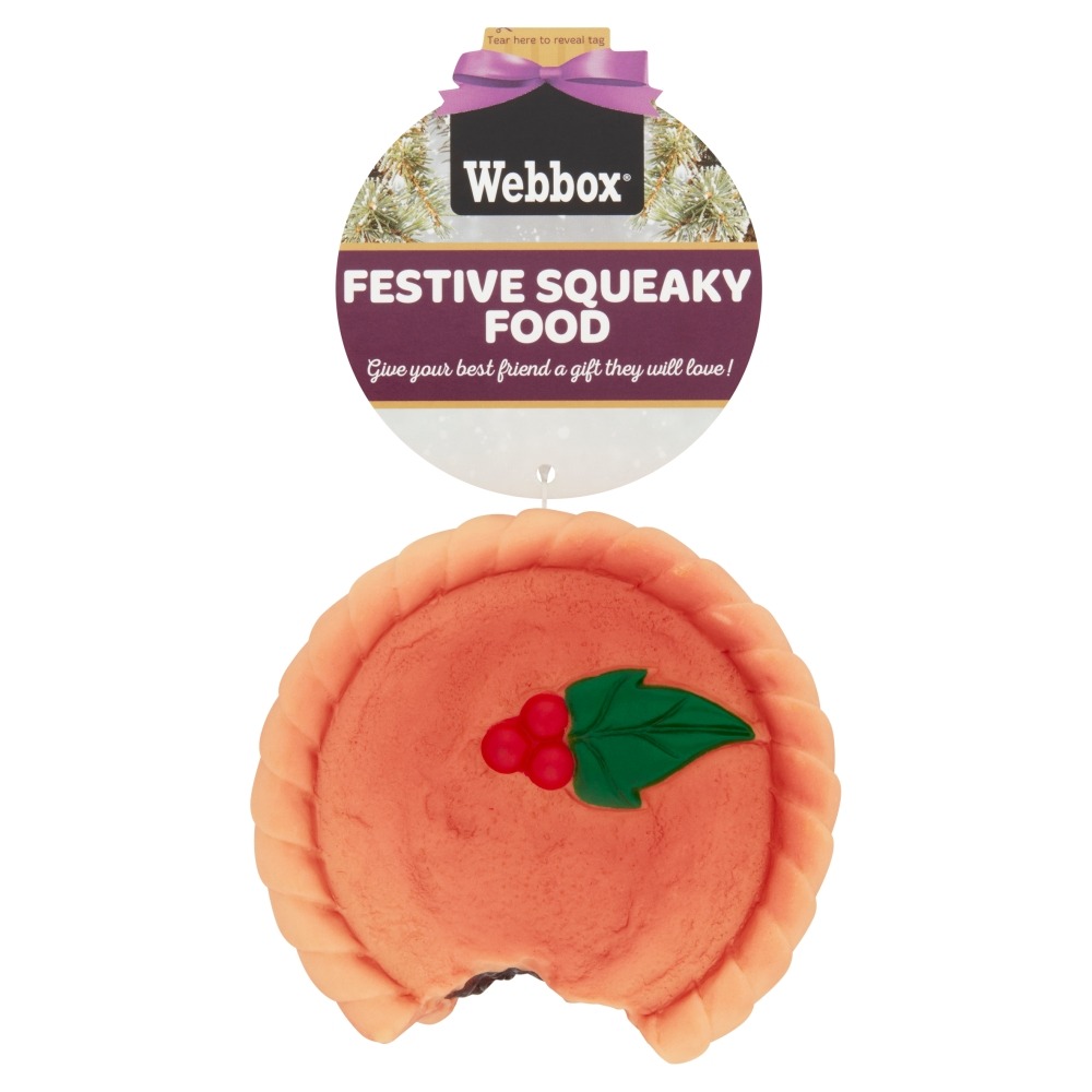 Webbox Christmas Squeaky Pudding OR Mince Pie Dog Toy