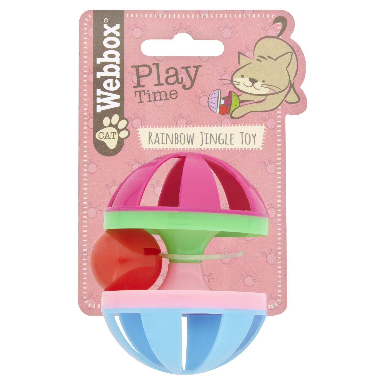 Webbox Cat Play Time Rainbow Jingle Toy