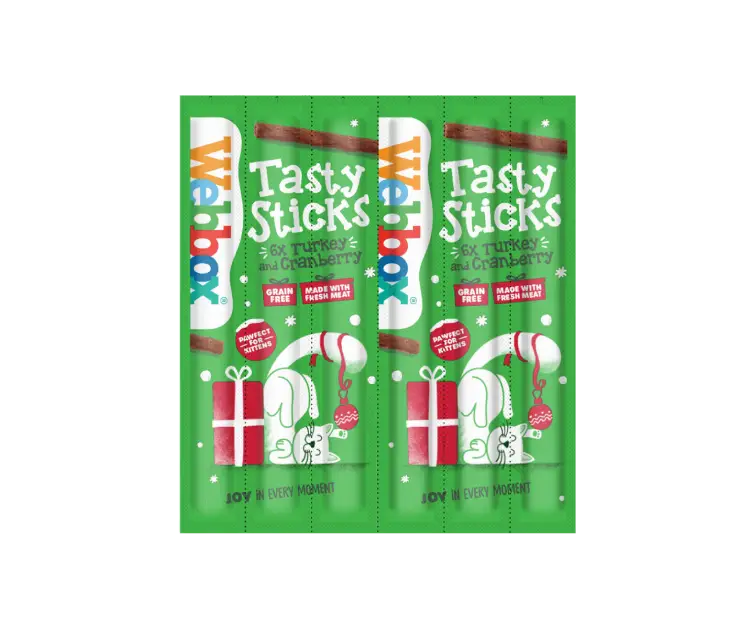 Webbox Christmas Tasty Cat Sticks – with Turkey and Cranberry