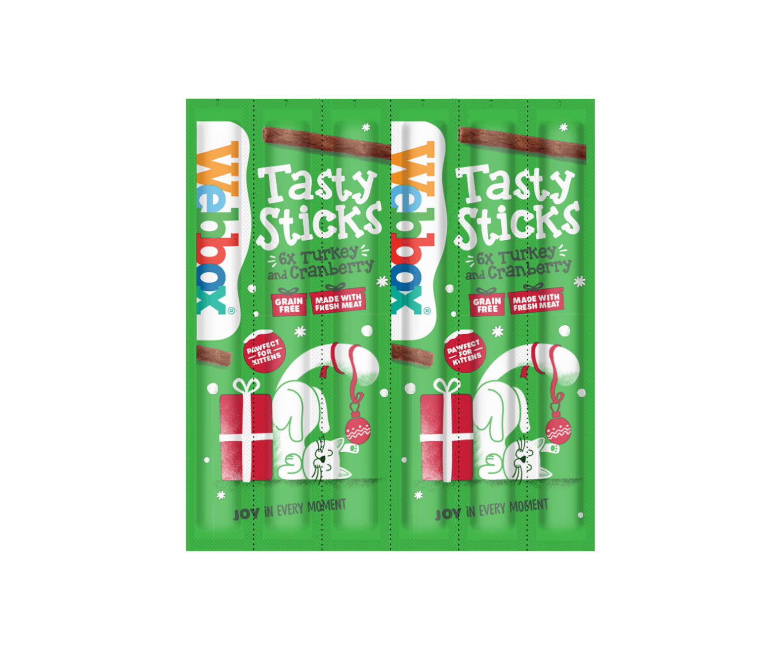 Webbox Christmas Tasty Cat Sticks – with Turkey and Cranberry