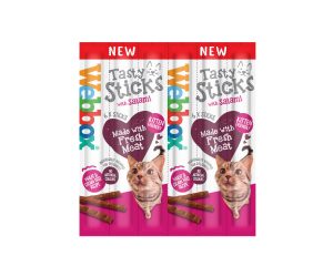 Webbox Tasty Sticks Salami Cat Treats 30g - 1 Pack (6 Sticks)