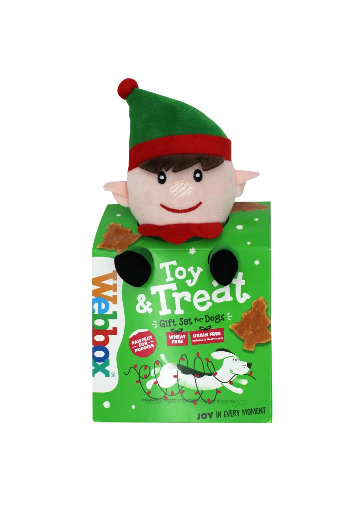 box Christmas Eve Plush Toy & Treat Gift Set For Dogs box