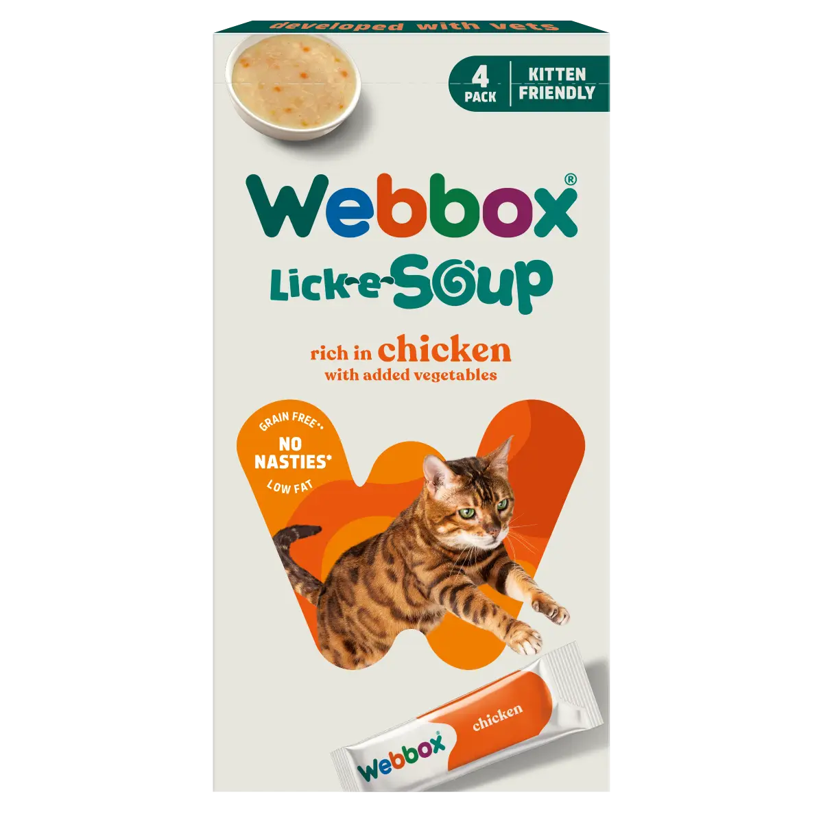 Webbox Lick-e-Soup Chicken Cat Treats 20g
