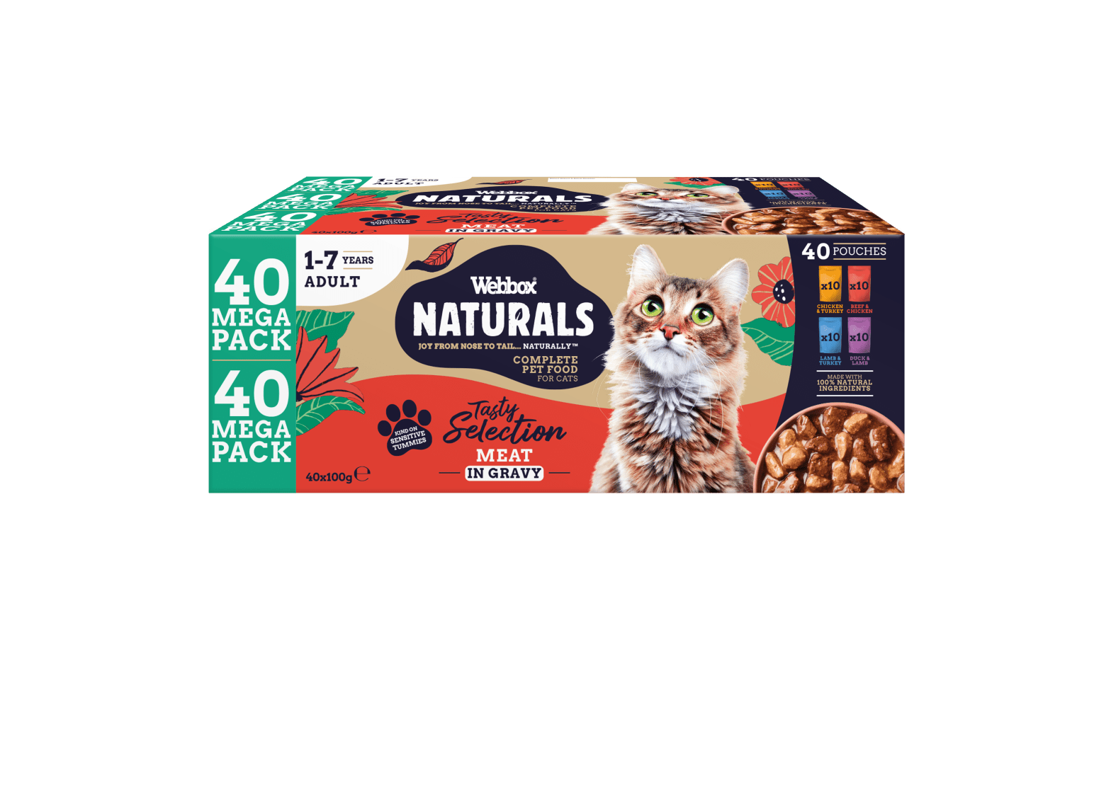 Webbox Natural Cat Pouch Megapack – Meat Selection in Gravy