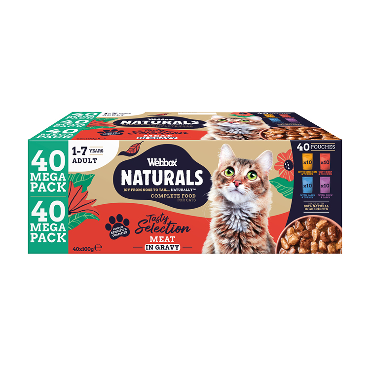 Webbox Natural Cat Pouch Megapack – Meat Selection in Gravy