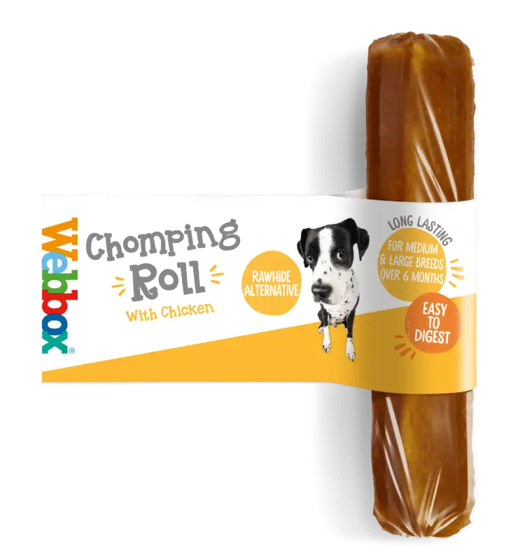 Webbox Chomping Roll Large Rawhide Alternative