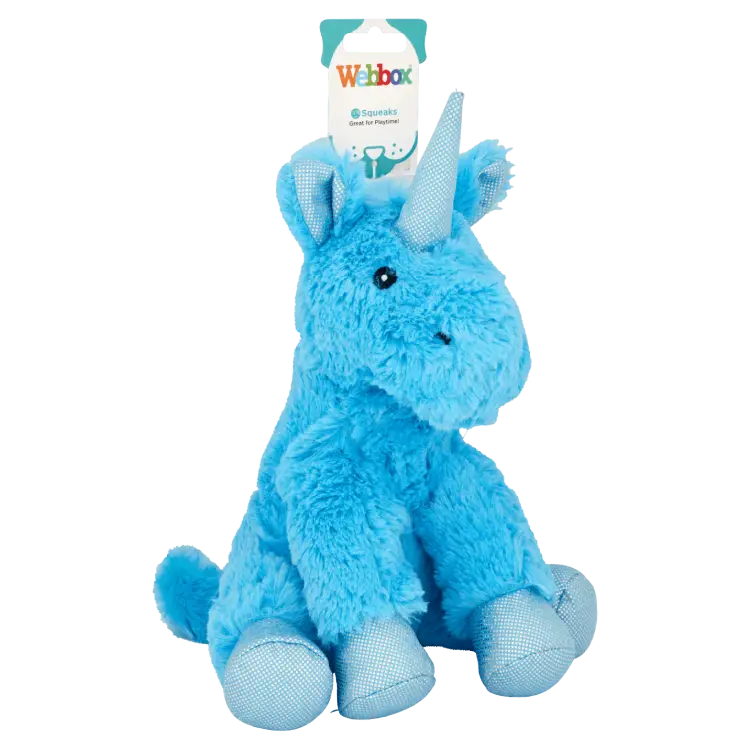 Webbox Plush Unicorn Blue