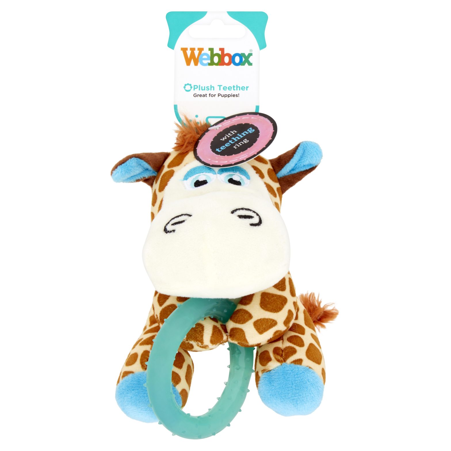 Webbox Puppy Teething Giraffe Blue