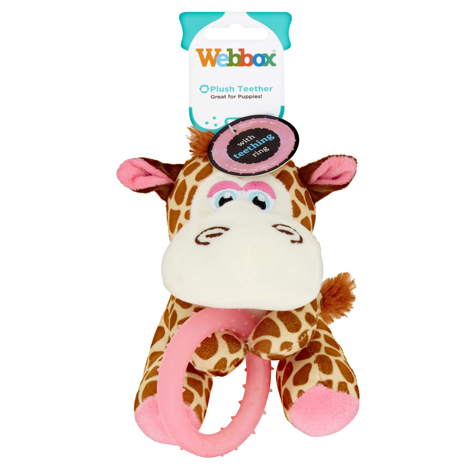 Webbox Puppy Teething Giraffe Pink