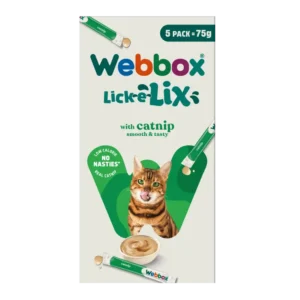 Webbox Lick-e-Lix with Catnip Cat Treats 75g - 1 Pack (5 Sachets)