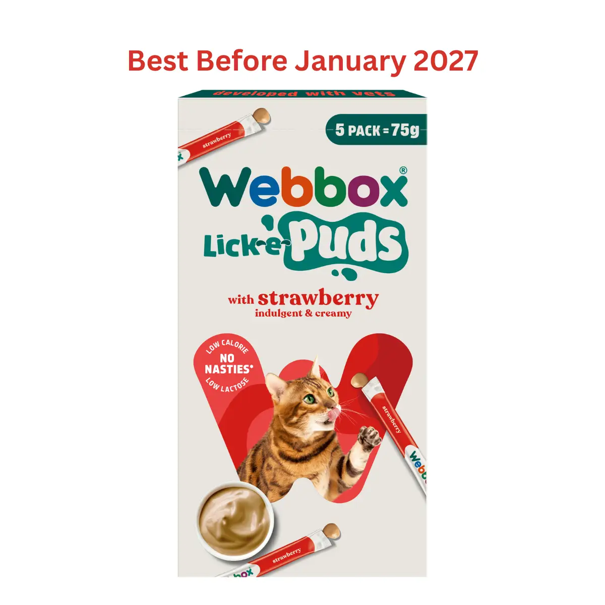 Webbox Lick-e-Puds with Strawberry Cat Treats