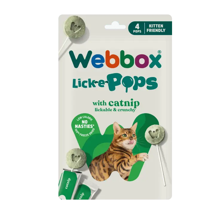 Webbox Lick-e-Pops with Catnip Cat Treats 4 Pack