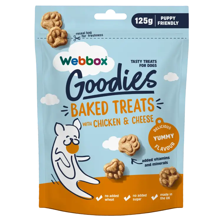 Webbox Goodies Baked Treats Chicken & Cheese 125g