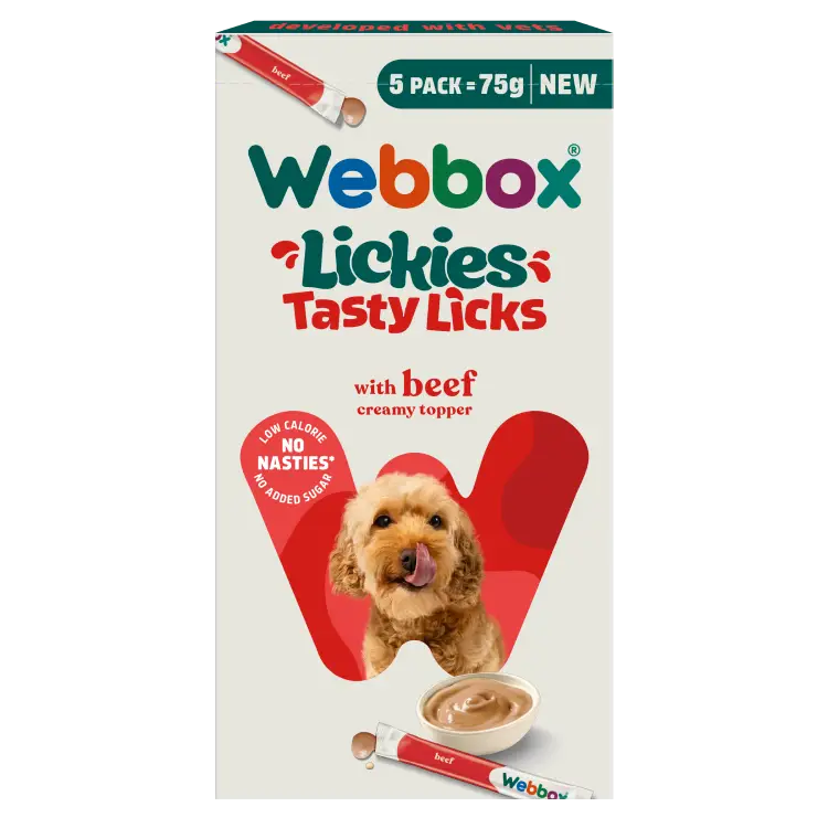 Webbox Lickies Tasty Licks Beef Creamy 5 Pack 75g