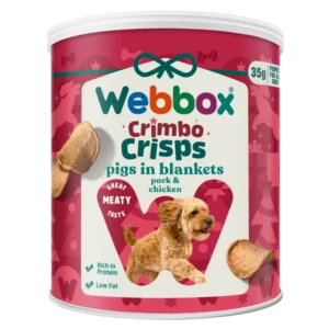 Webbox Christmas Snackies Pigs In Blankets Crisps Dog Treats 35g - Christmas dog stocking gifts