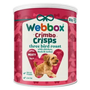 Webbox Christmas Snackies Three Bird Roast Crisps Dog Treats 35g - Christmas dog stocking gifts