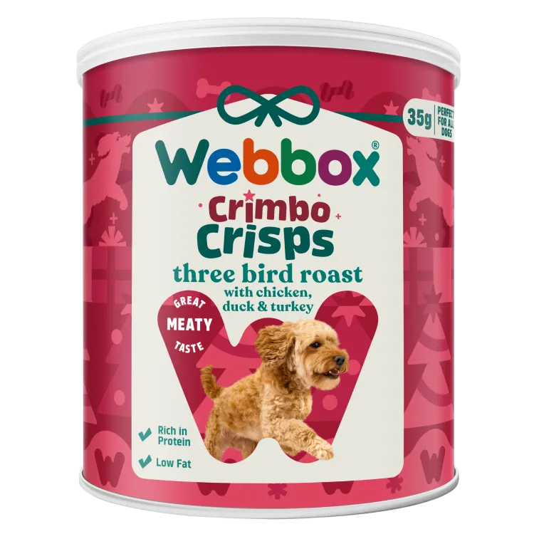 Webbox Christmas Snackies Three Bird Roast Crisps Dog Treats 35g