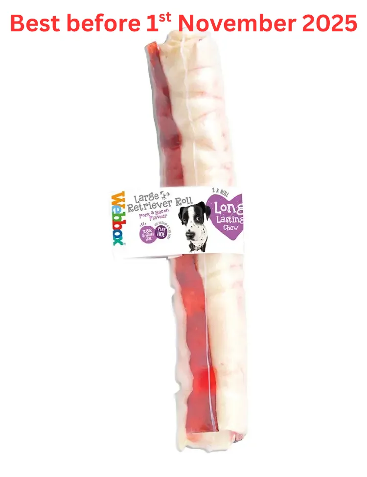 Webbox Hide Porky Large Retriever Roll Dog Treats – Short Dated