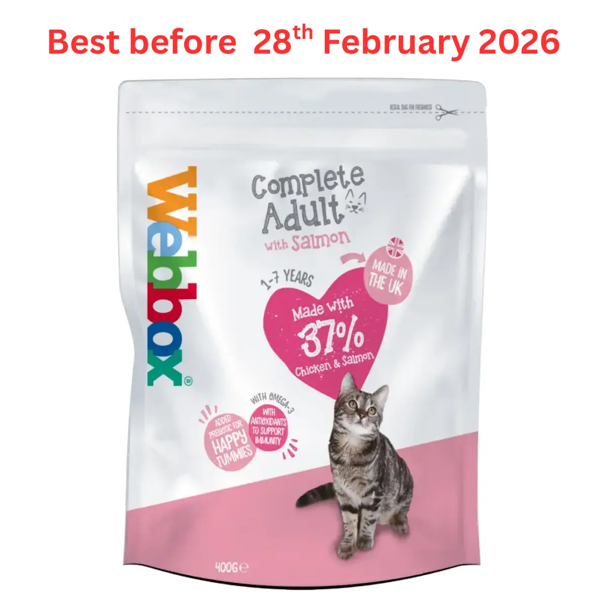 Webbox Complete Adult Dry Cat Food Biscuits – Salmon & Chicken – Short Dated