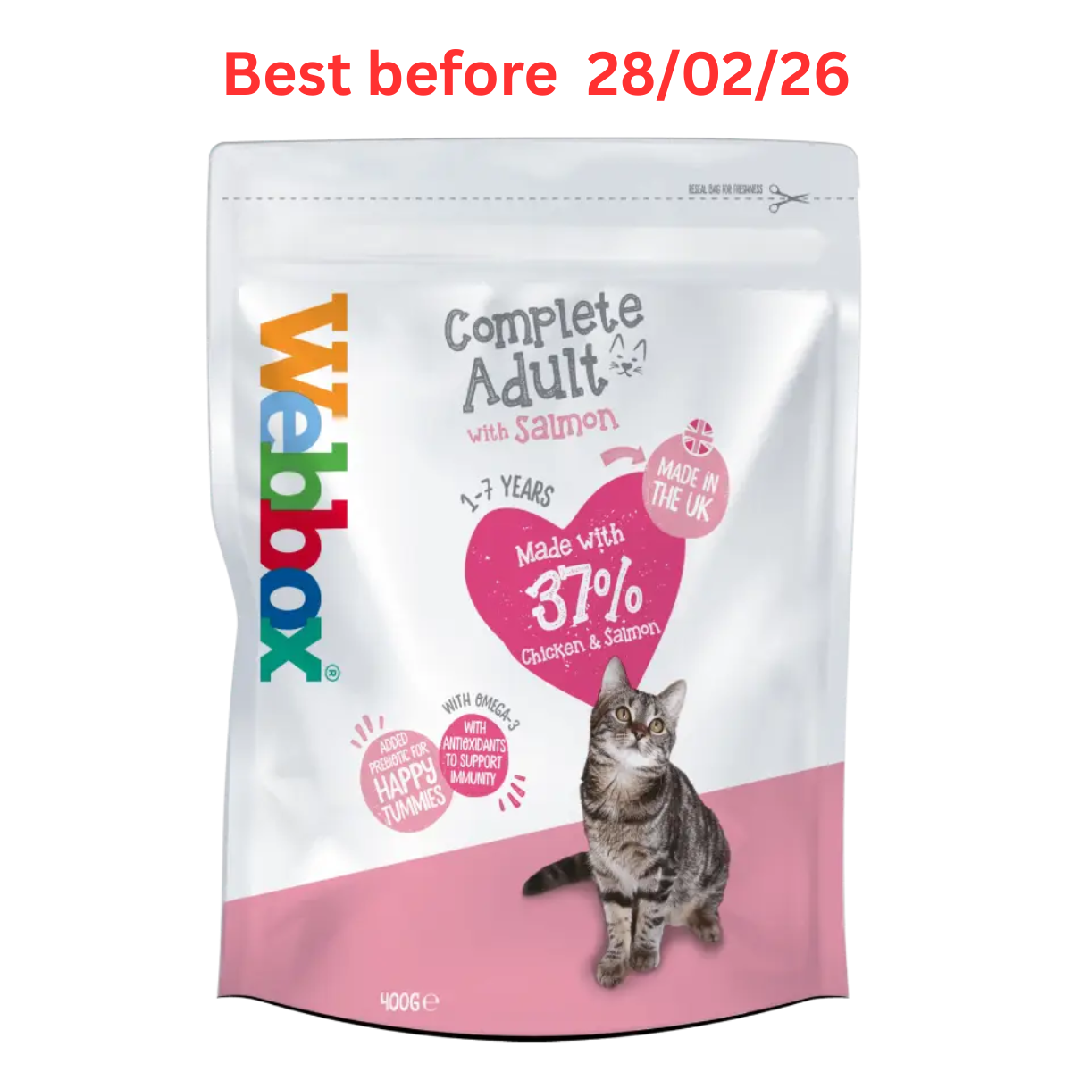 Webbox Complete Adult Dry Cat Food Biscuits – Salmon & Chicken – Short Dated