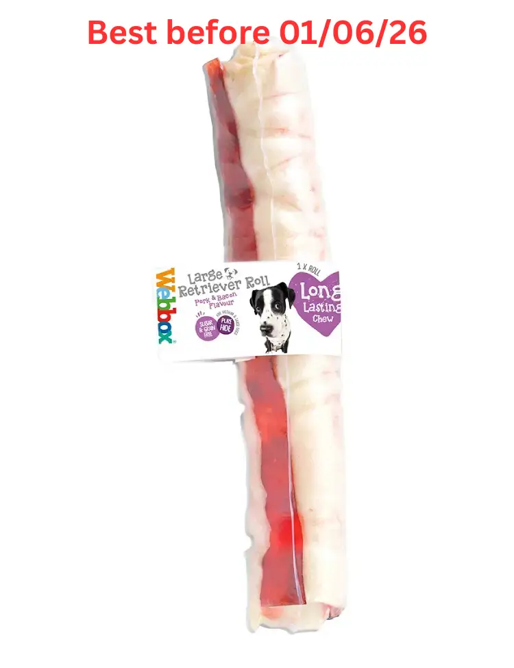 Webbox Hide Porky Large Retriever Roll Dog Treats – Short Dated
