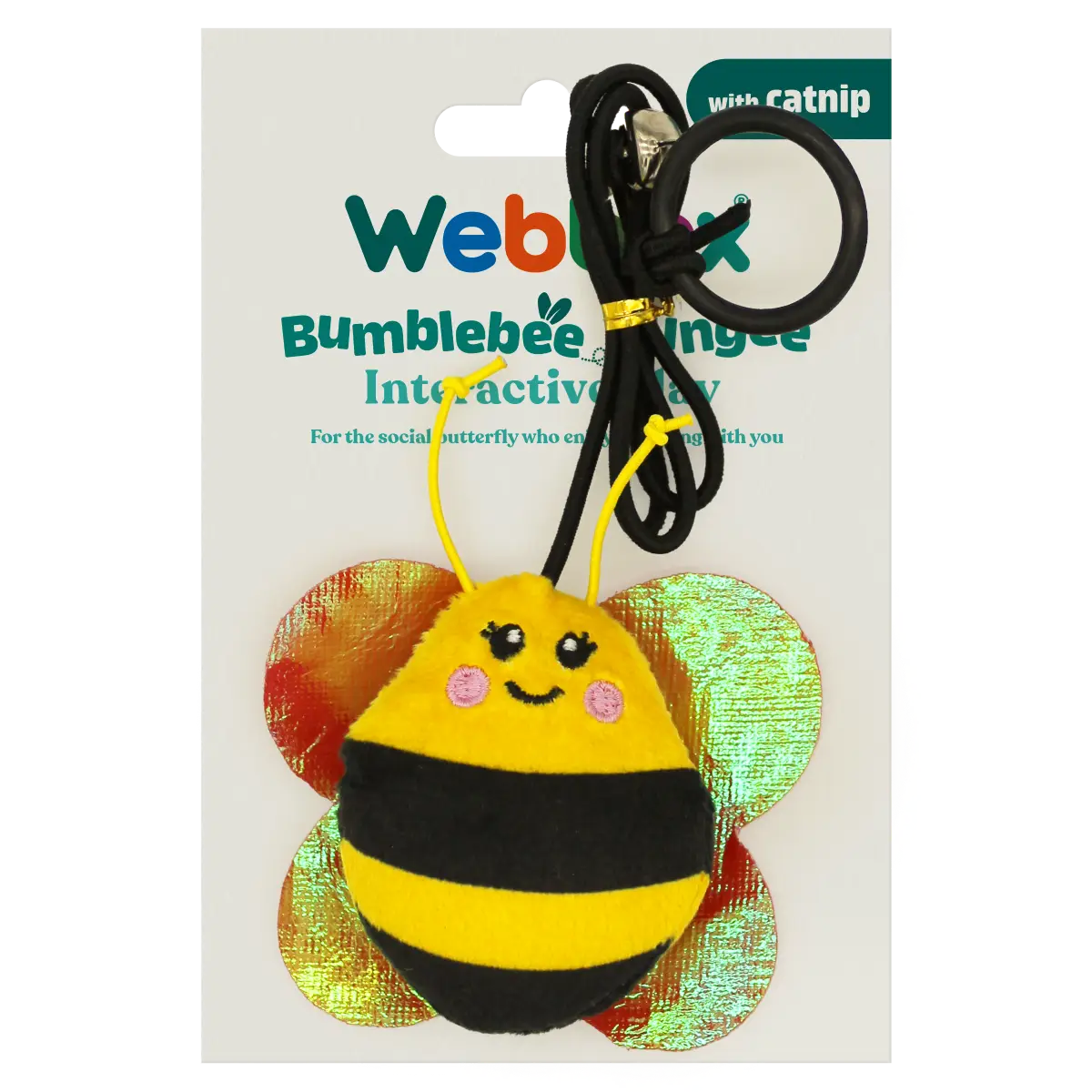 Webbox Bumblebee Bungee with Catnip for Cats