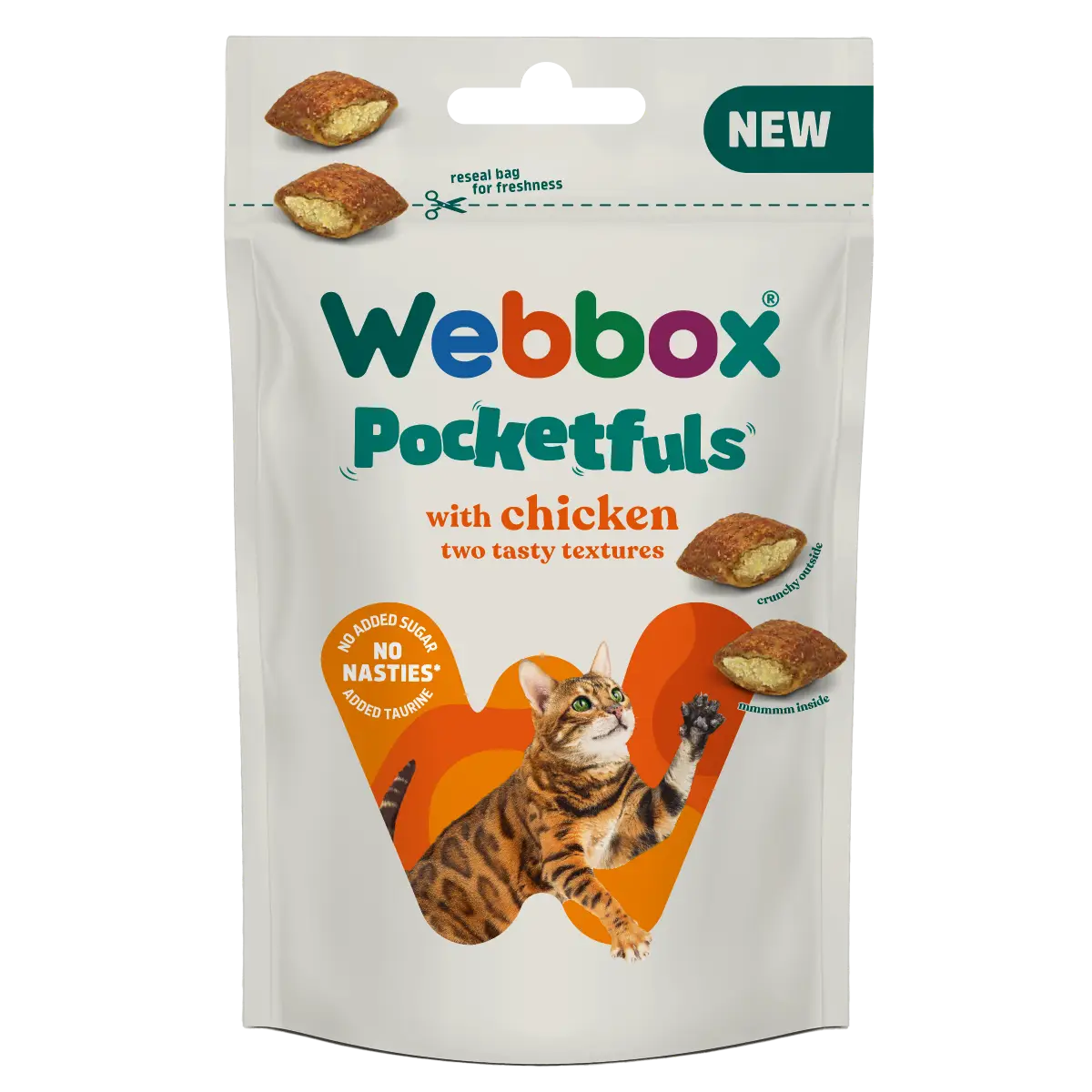 Webbox Chicken Pocketfuls Cat Treats 60g