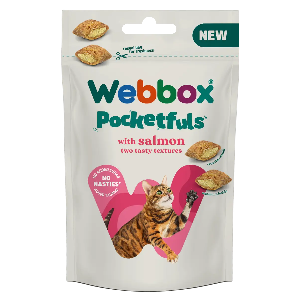 Webbox Salmon Pocketfuls Cat Treats 60g