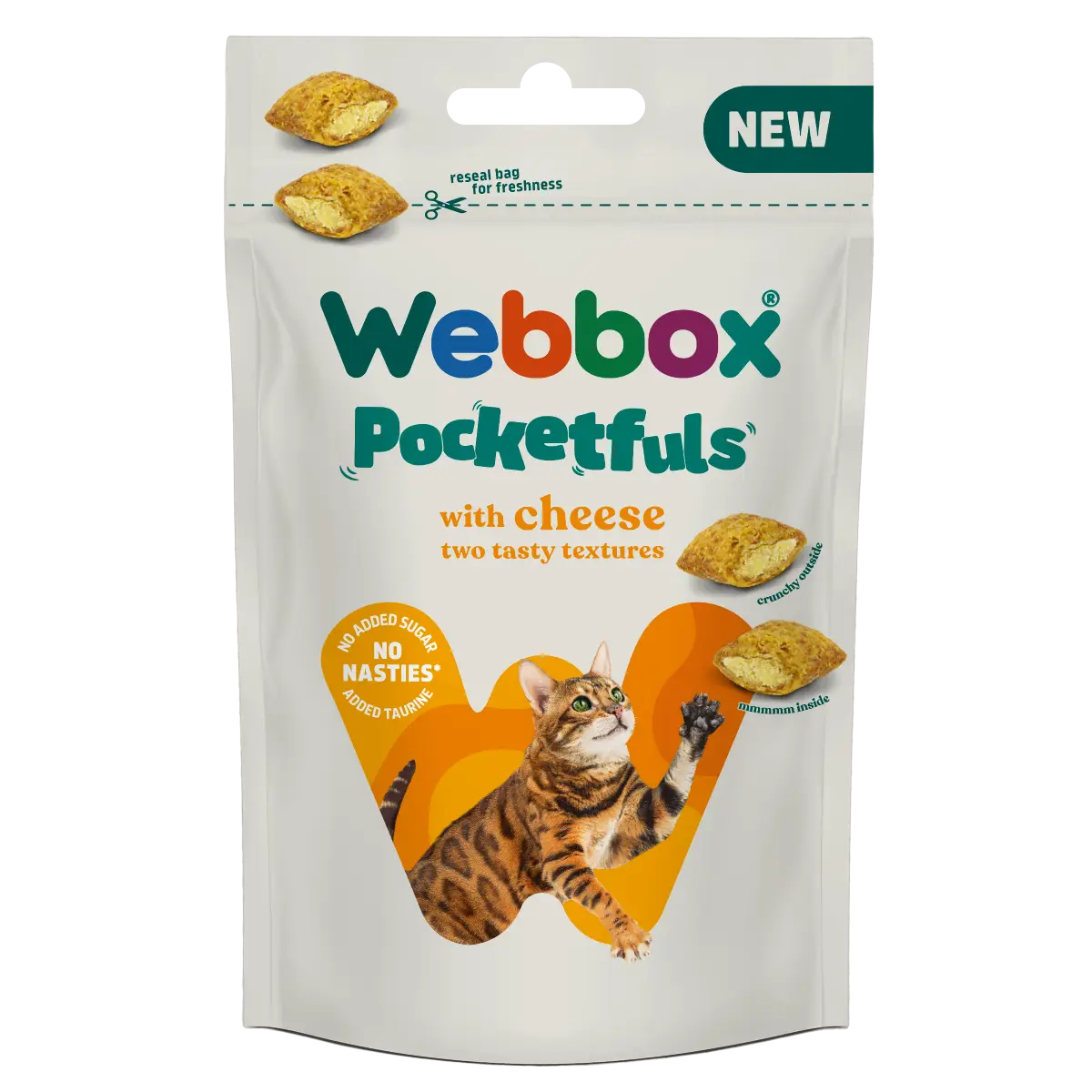 Webbox Cheese Pocketfuls Cat Treats 60g