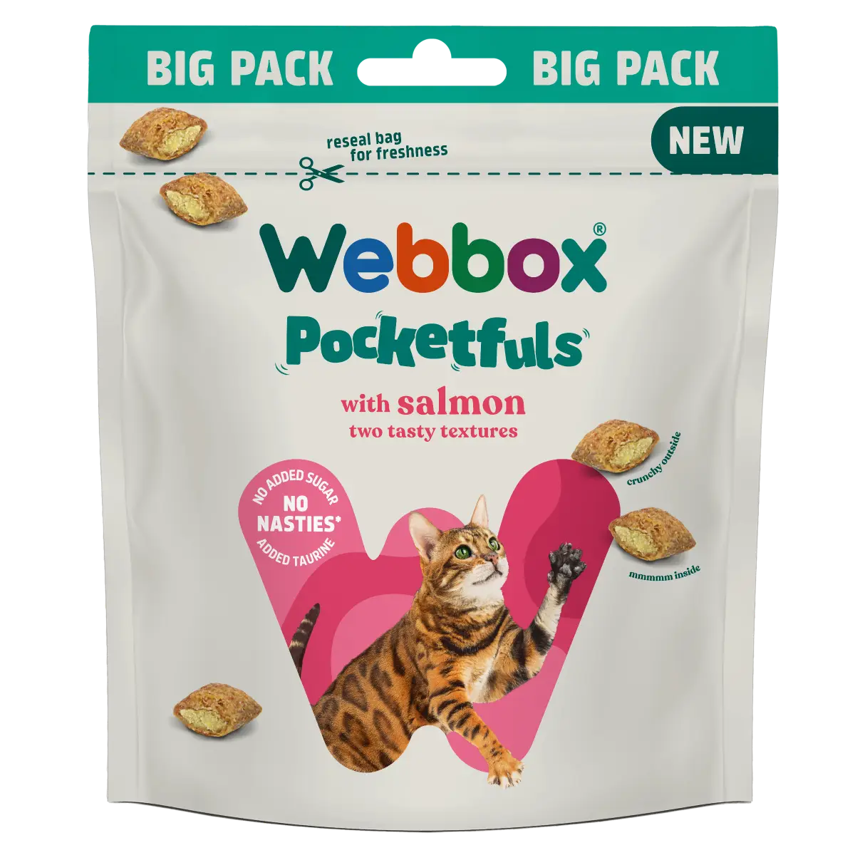 Webbox Salmon Pocketfuls Cat Treats Big Pack 200g
