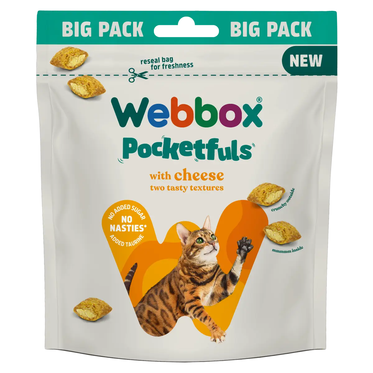Webbox Cheese Pocketfuls Cat Treats Big Pack 200g