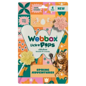 Webbox Lick-e-Pops Chicken Flowers Cat Treats 4 Pack - 1 Pack (4 Pops)