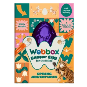 Webbox Easter Egg with Lick-e-Lix Cat Treat 125g - 1 Egg (1 x 50g)