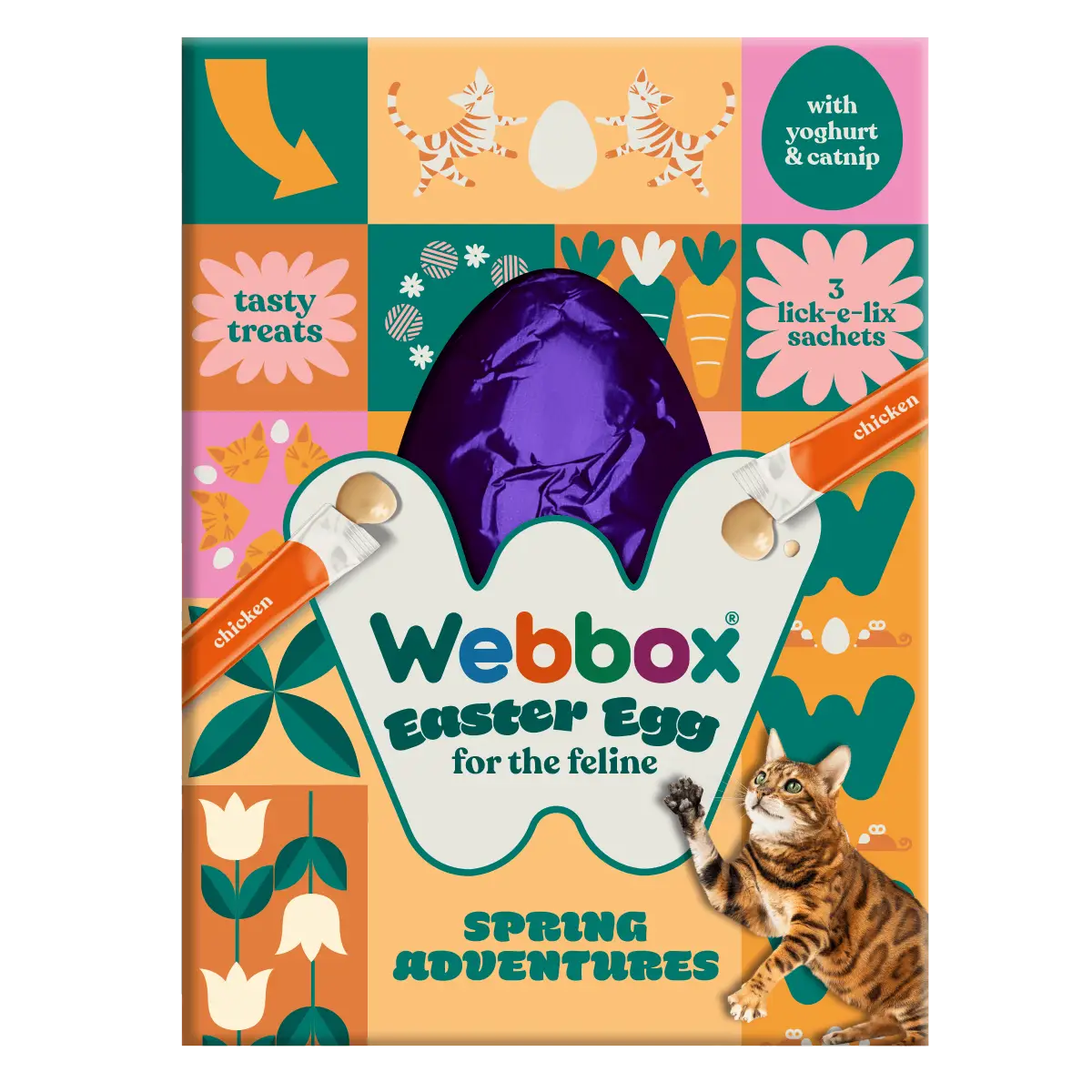 Webbox Cat Easter Egg with Lick-e-Lix 125g