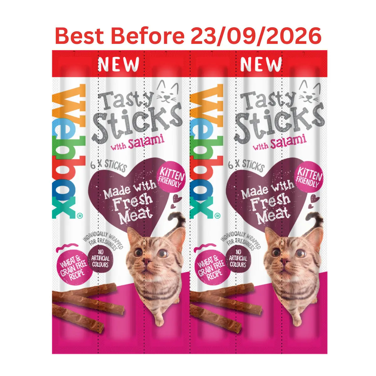 Webbox Tasty Sticks Salami Cat Treats 30g – Short Dated
