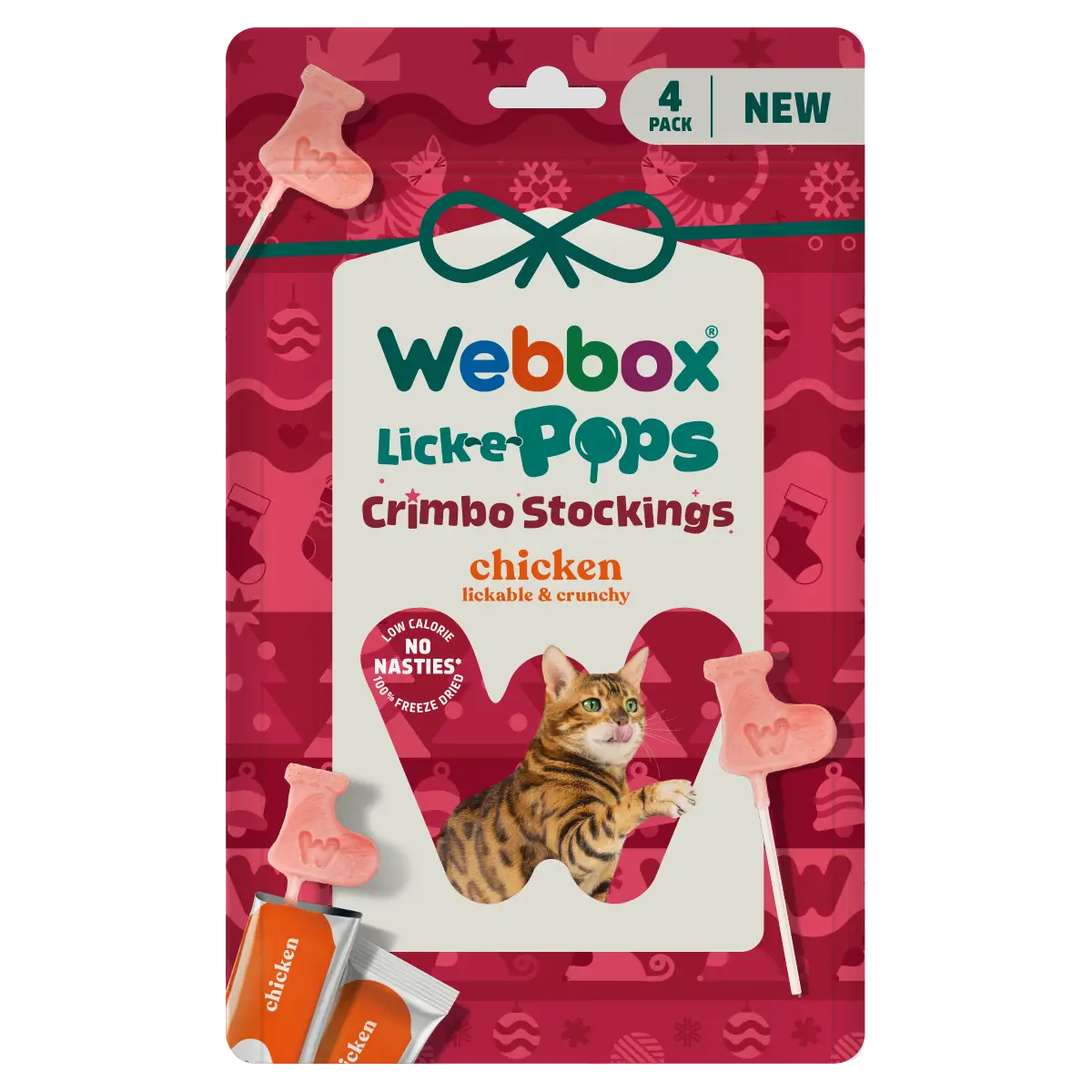 Webbox Lick-e-Pops Crimbo Stockings Cat Treats